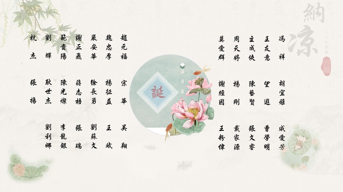 【生日祝福】恭祝07月生日的員工生日快樂！
