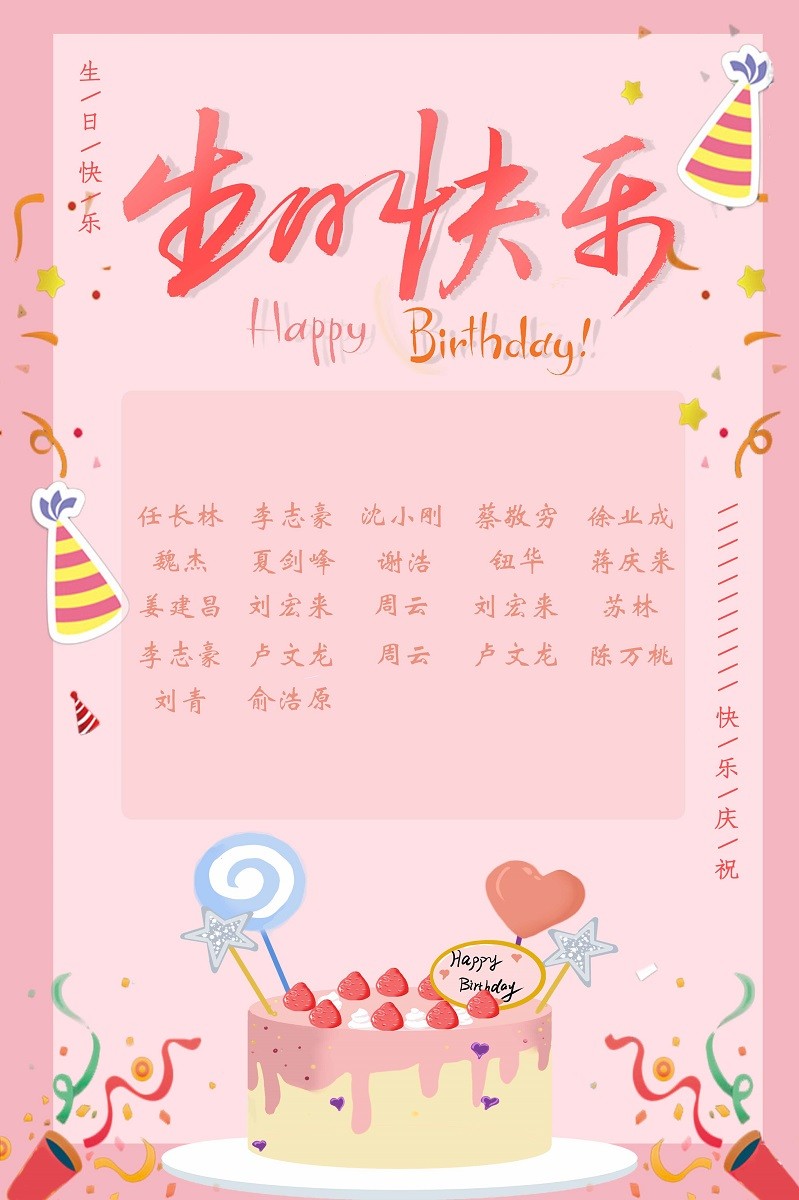 【生日祝?！抗ё?8月生日的員工生日快樂！
